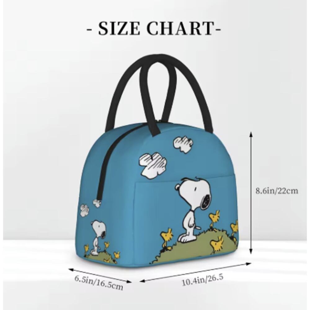 Peanuts Snoopy Lunchbox Bag, Insulated Tote, Bento Box - Christmas, Be Merry - Picture 2 of 3